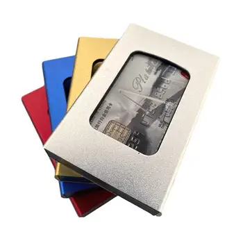 

Aluminum Wallet Bank Card Package Credit Card Wallet Metal Card Box Card Rfid Wallet Package Set Document Holder Shield Car O0Y7