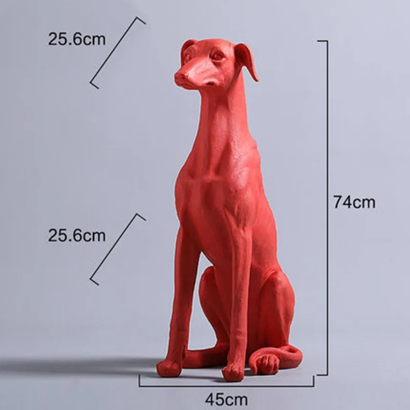 74 см Фигурки GREADOG GREYHOUND статуя собаки абстрактное животное ремесла из смолы