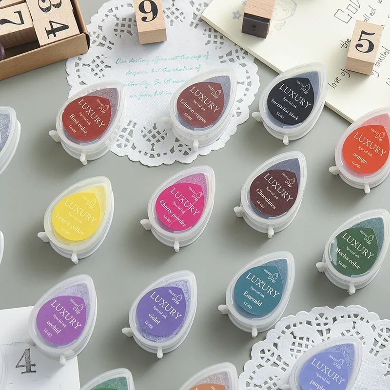 Almohadilla de tinta para álbum de recortes, 20 colores de arcoíris, Diy