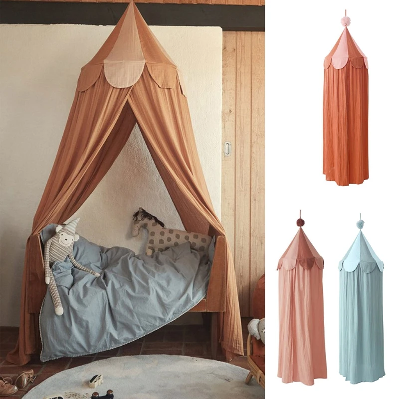 INS Nordic Baby Bed Play Tent Anti Mosquito Cotton Baby Canopy Mosquito Net Princess Bed Canopy Girls Room Decoration Bed Canopy