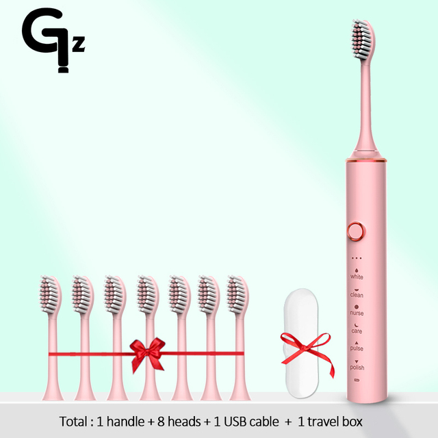 2022 Sonic Electric Toothbrush ipx7 Adult Timer Brush 18 Mode USB Charger Rechargeable Tooth Brushes Replacement Heads Set