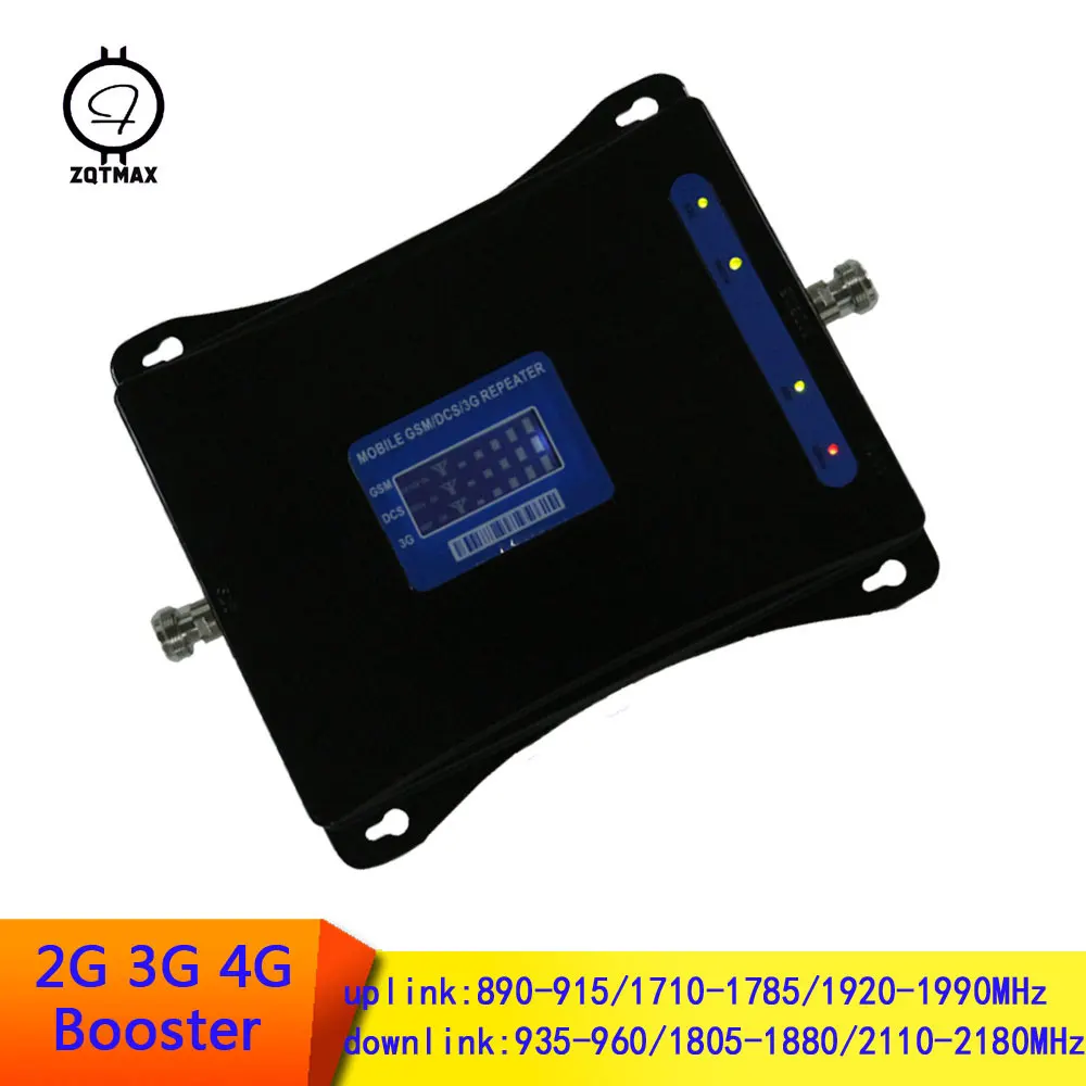 ZQTMAX 2G 3G 4G усилитель интернет сигнала GSM 900 DCS 1800 WCDMA 2100 70dBi LTE сотовый телефон