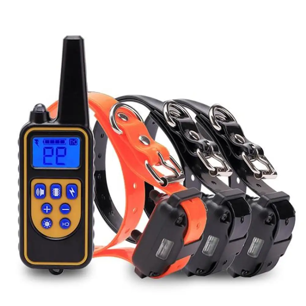 

Electric Dog Anti-bark Collar Pet Training Collar Shock Collar Waterproof LED LCD Stop Barking Pet No Bark Training E-collar