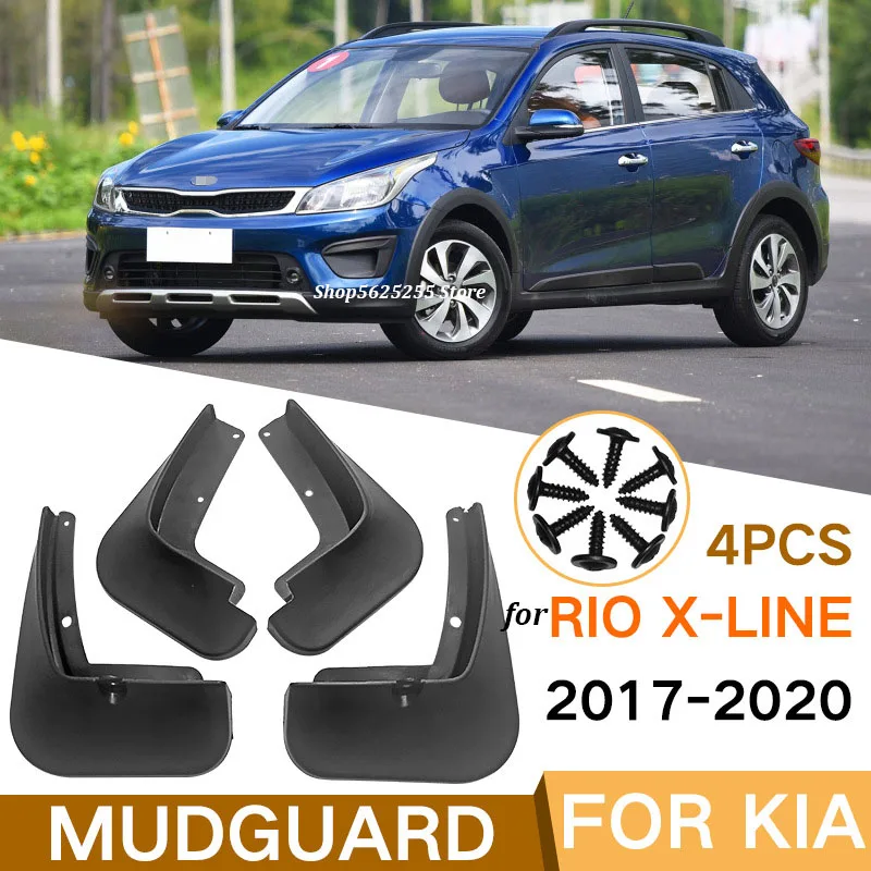 

Car Mud Flaps Fender for KIA Rio X-Line KX Cross 2017 2018 2019 2020 Front Rear Wheels Fenders Splash Guards Mudguards Mudflap