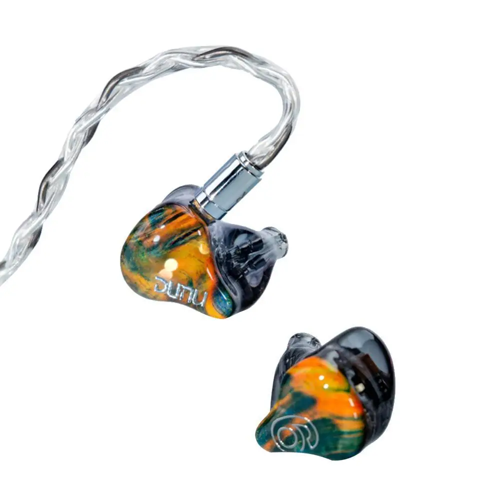 DUNU SA6 6BA Knowles Sonion Drivers Wood Faceplate HiFi Music Monitor Audiophile In ear Earphone Two Tuning Modes 8 Core Cable