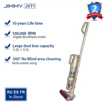 

JIMMY JV71 Handheld Cordless Vacuum Cleaner Upright Portable Wireless Strong Suction Carpet Cyclone Dust Collector for xiaomi