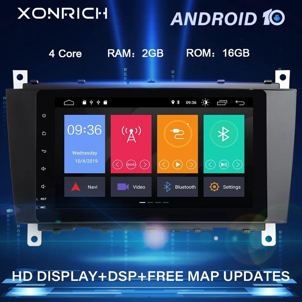 Автомагнитола 2Din с Android 10 DVD GPS Navi радио для Mercedes/Benz W203 w222 sprintA-C-Class CLSC180 C200 CLK200Vito Viano