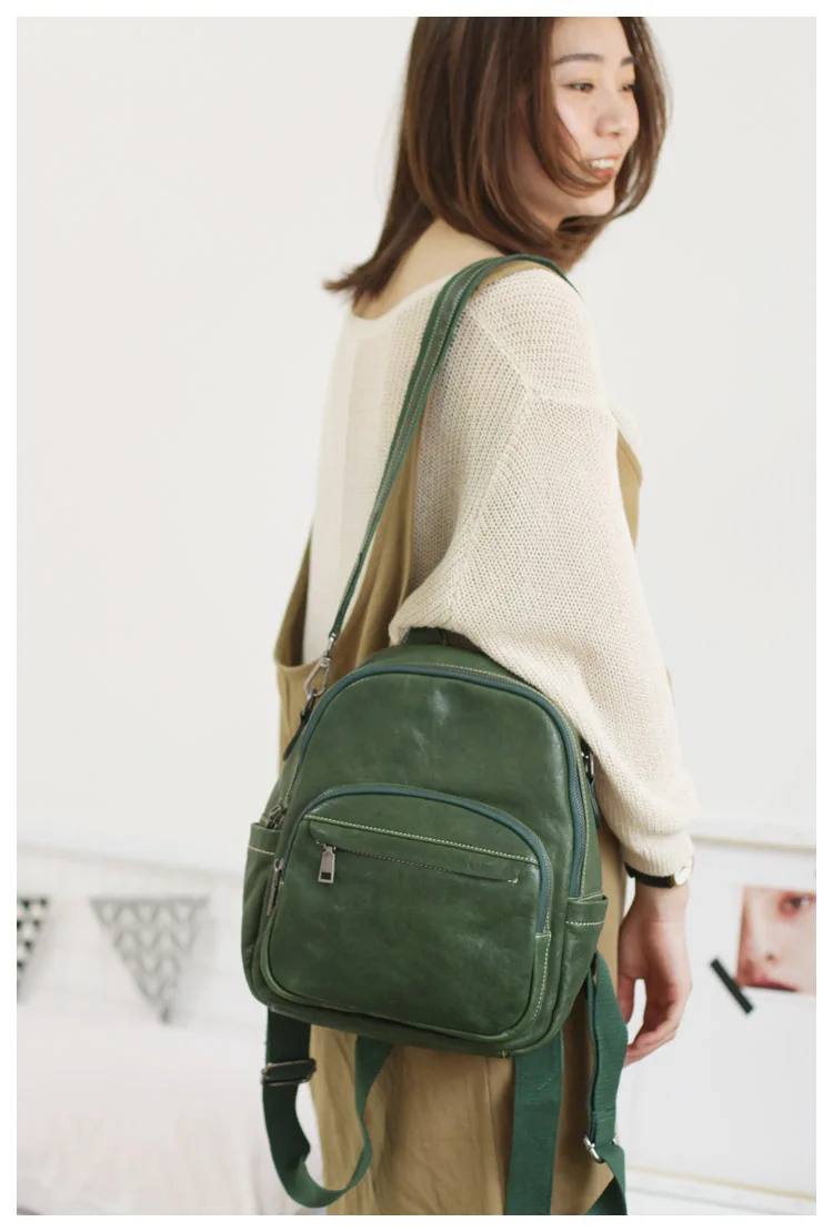 Элегантный стиль, ручная работа, винтажный рюкзак для маленькой девочки, настоящий кожаный рюкзак, модный рюкзак, популярный женский рюкзак для путешествий, школьная сумка