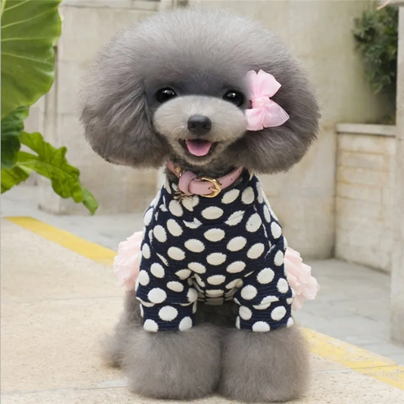 2 Colors Winter Thickening Keep Warm Pet Puppy Cat Dog Clothes Cotton Skirt Comfortable Vest Coat Cozy Jacket Pet Supplies