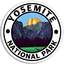 Для американского винила круглая наклейка Yosemite National Park(для похода путешествия rv yose ca