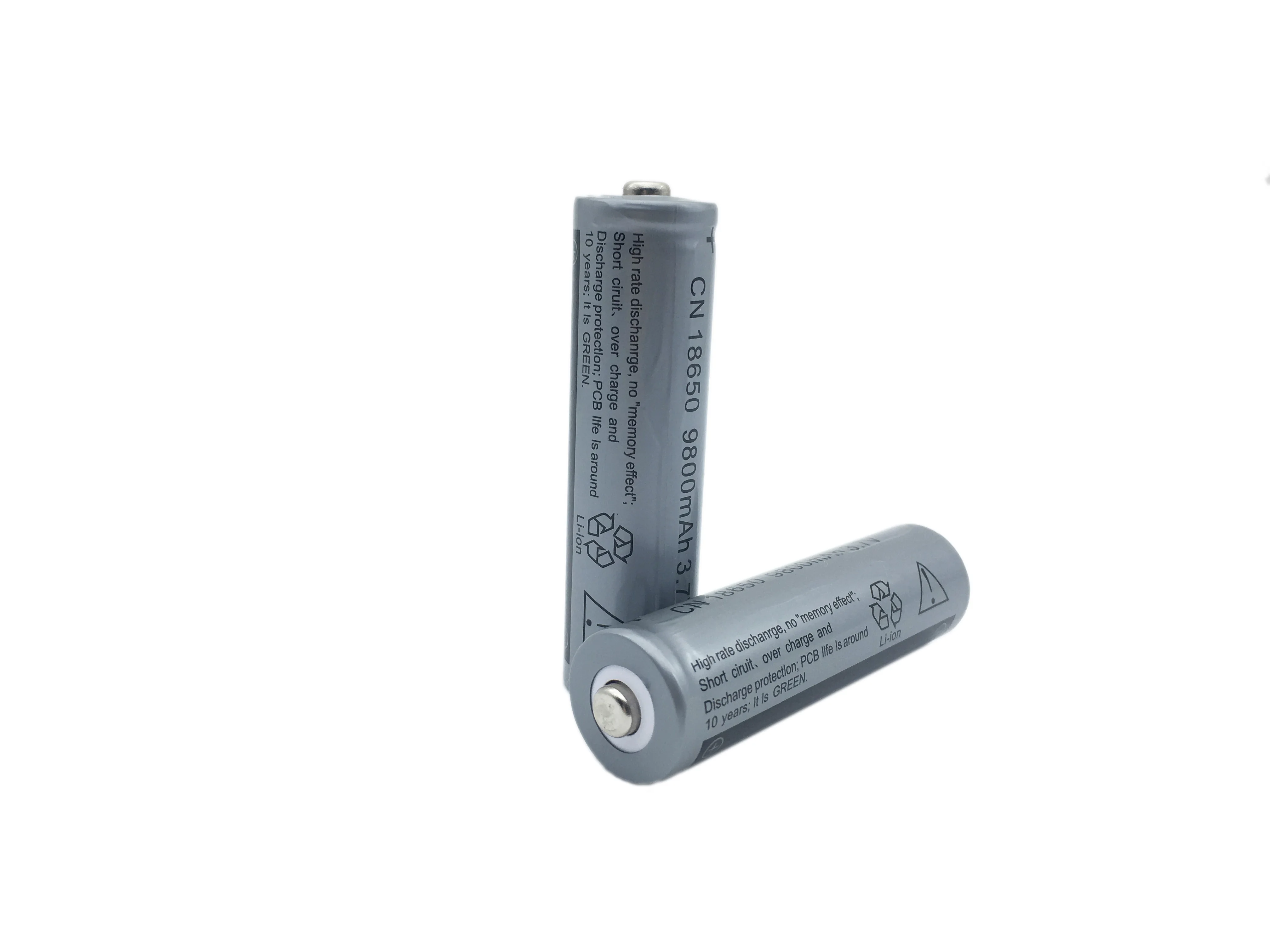 

2/4/6/8/10 Gray CN 18650 9800mAh Lithium Rechargeable Battery For Flashlight 18650 torch batteries