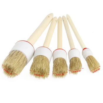 

New 5Pcs Soft Car Detailing Brushes For Cleaning Dash Trim Seats Wheels