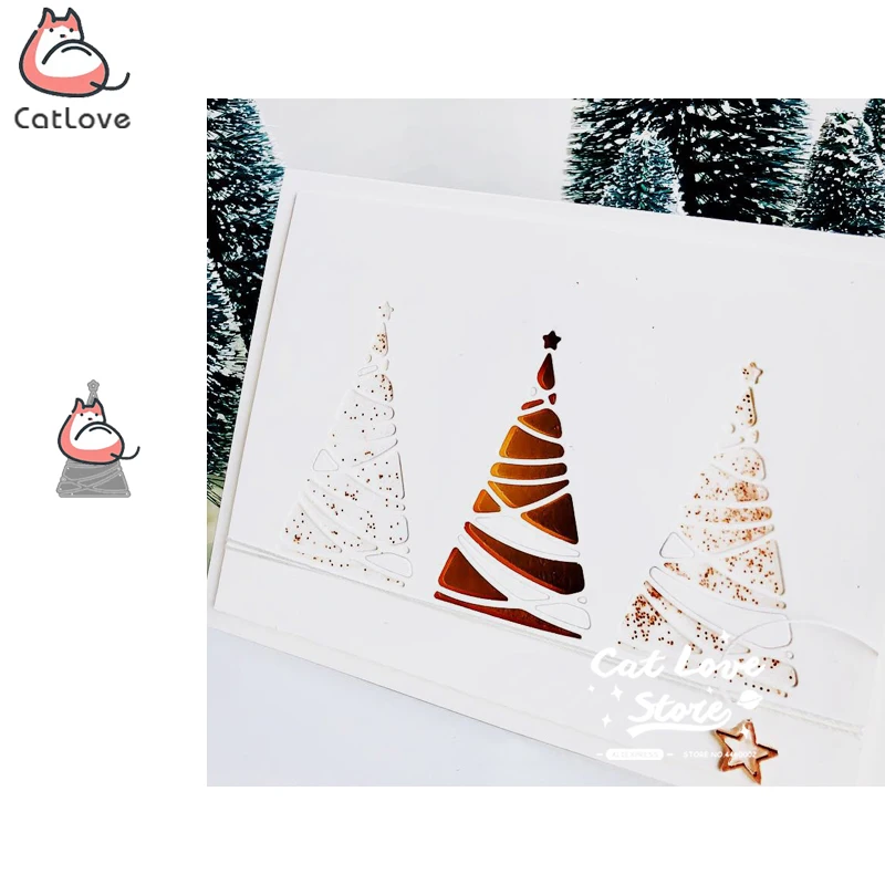 

Christmas Tree Metal Cutting Dies Scrapbooking Stencil Die Cuts Card Making DIY Decorative Craft Embossing New Dies For 2019