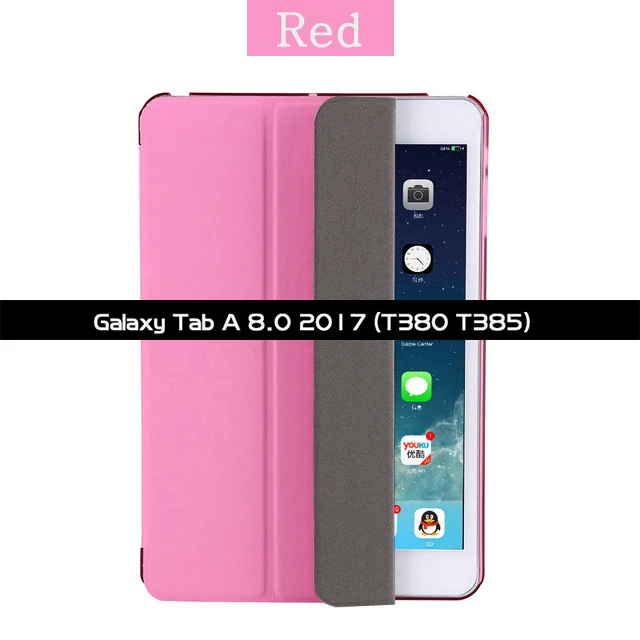 SM-T380 SM-T385 Магнитный чехол для Samsung Galaxy Tab A 8,0 SM-T380 SM-T385 T380 Wi-Fi 3g LTE принципиально из искусственной кожи защитный чехол-подставка с откидной крышкой - Цвет: SM-T380 SM-T385