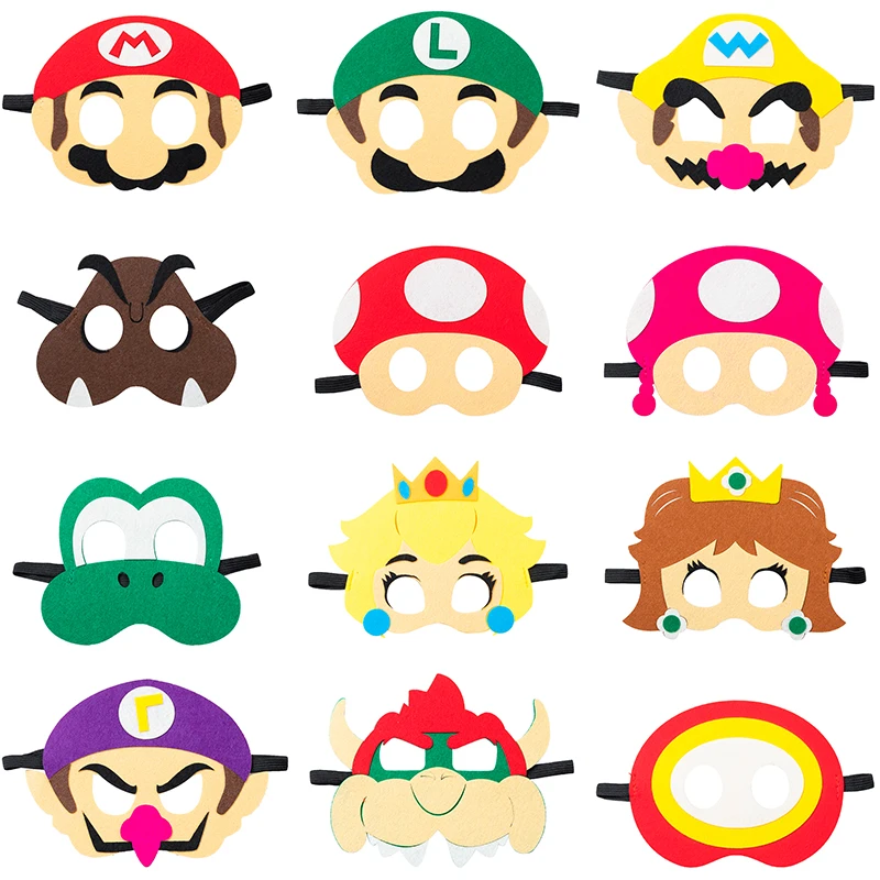 12 шт. маска для вечевечерние в стиле Super Mario Bros | Багаж и сумки