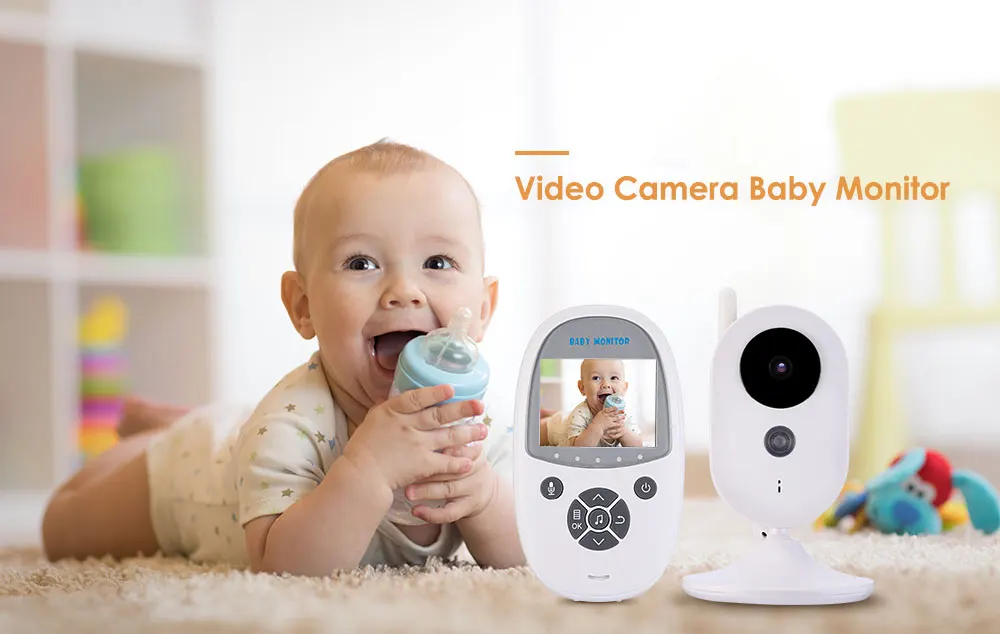 Видео детский монитор камера 2,4 дюймов Двусторонняя Младенческая связь Беспроводной Wi-Fi Подключение видео няня домофон камера с колыбельным монитором
