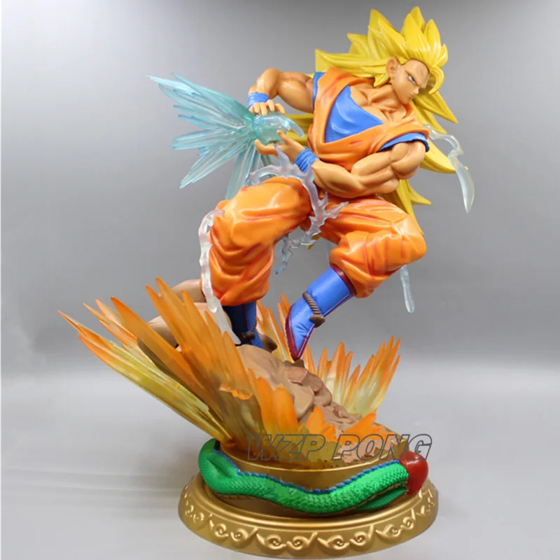 31 см Dragon Ball Z Super Saiyan 3 Сон Гоку битва форма фигурка куклы игрушки ПВХ фигурка Коллекционная модель украшения игрушки