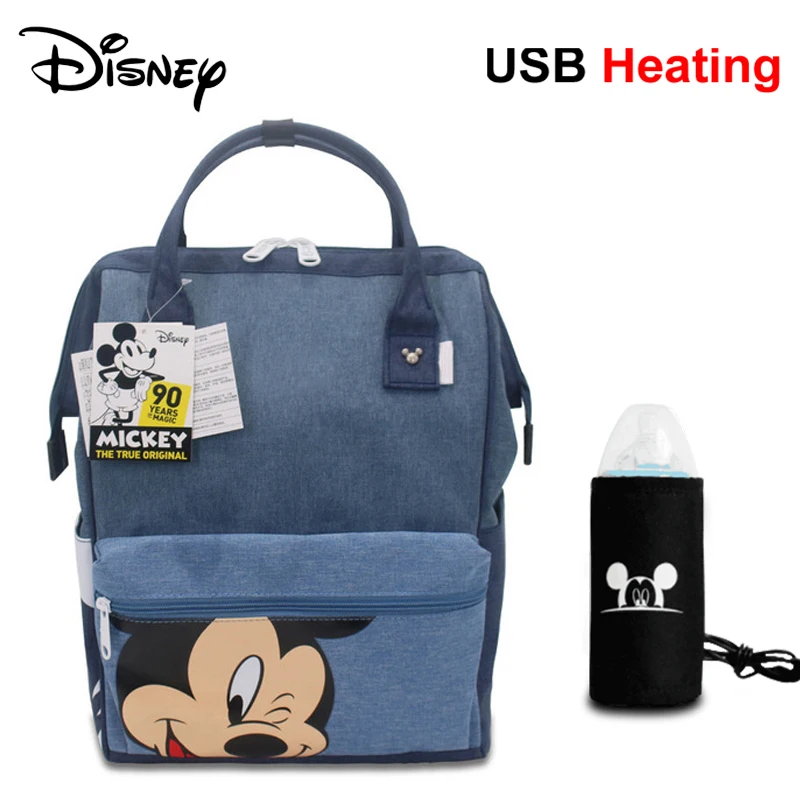 Disney сумки для ухода за материнством для мамы USB детские пеленки сумка органайзер водонепроницаемый рюкзак для коляски Дисней мама пеленания Влажные Сумки - Цвет: 20