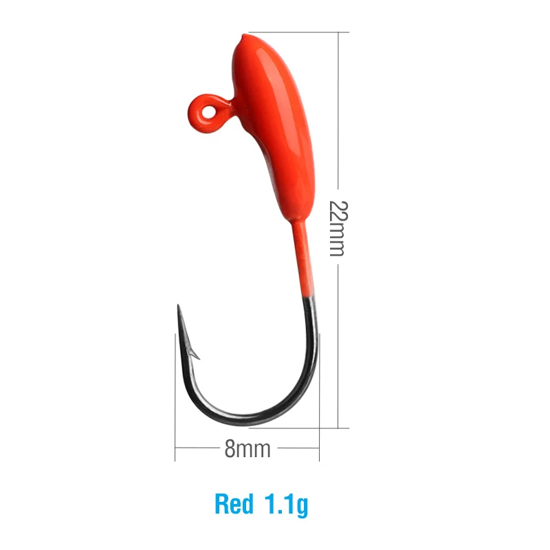 Red DONQL 5/10 шт Мини зажимы для рыболовных крючков 1,1 гр 22 мм колючей приманка со свинцовым льда рыболовный крючок для мягкой червь приманка для карпа на рыбалку аксессуары - Цвет: Red