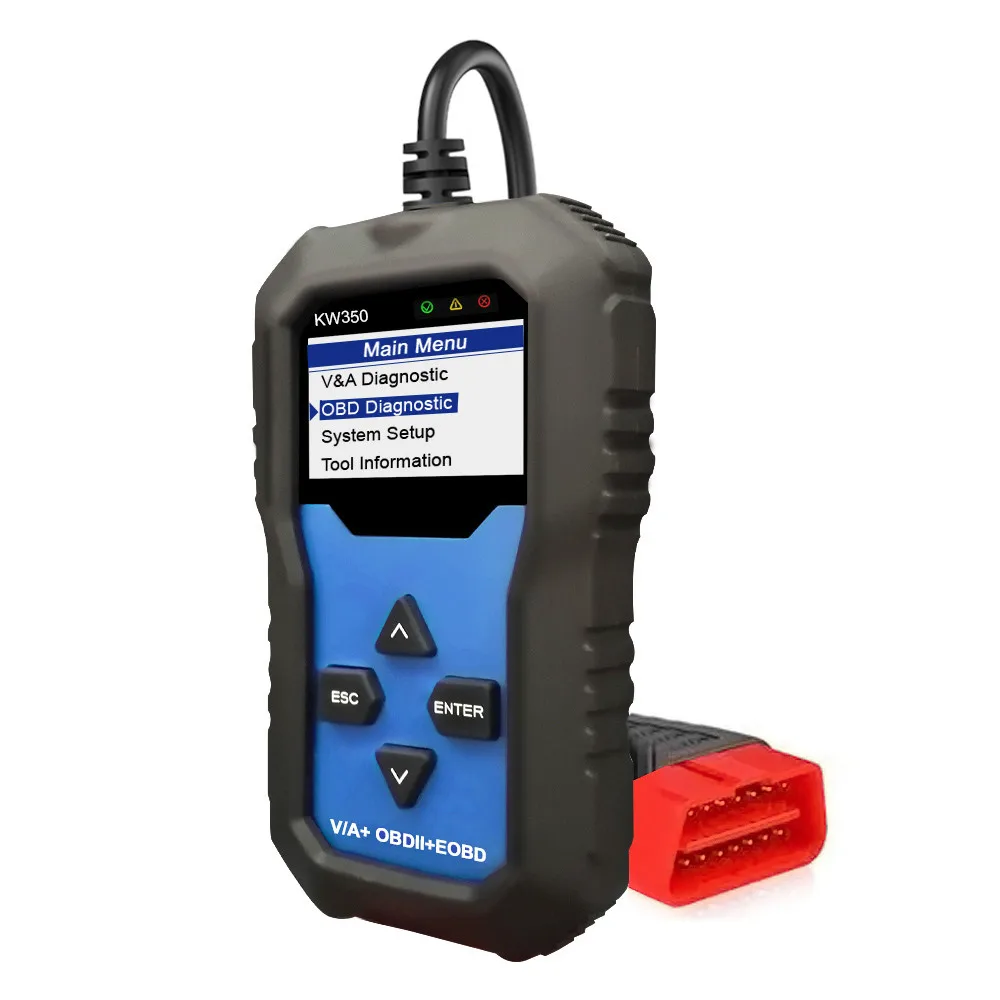 Диагностический сканер KW350 OBD2 для авто VAG VW Audi ABS сброс подушки безопасности