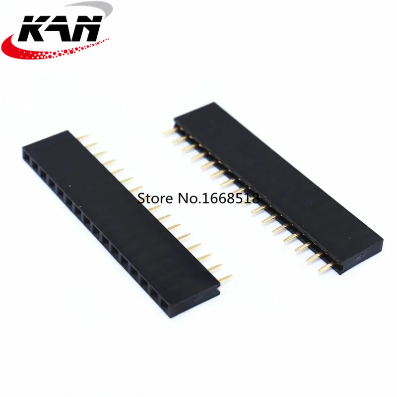 

20PCS 1x16 16PIN Single Row Straight Female Pin Header Connector 2.54MM Pin Header Strip 1*16P