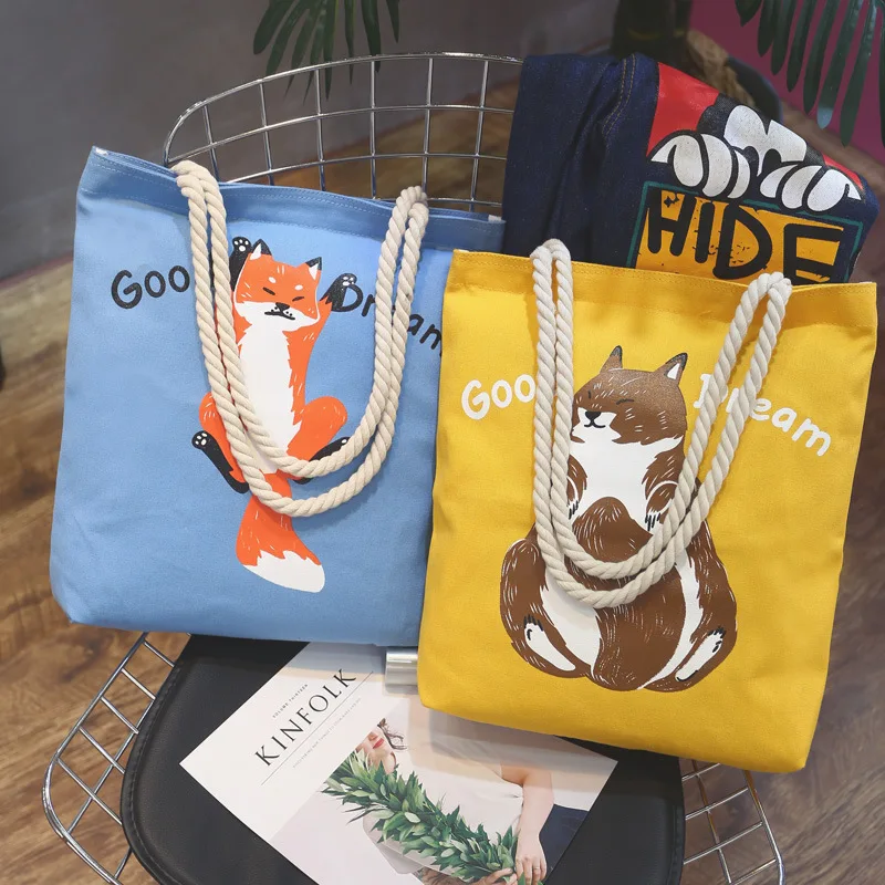 

Micro for Literature And Art Canvas Bag Women's Shoulder Large-Volume Simple Versatile Fashion Students Ulzzang Harajuku Wind Hi