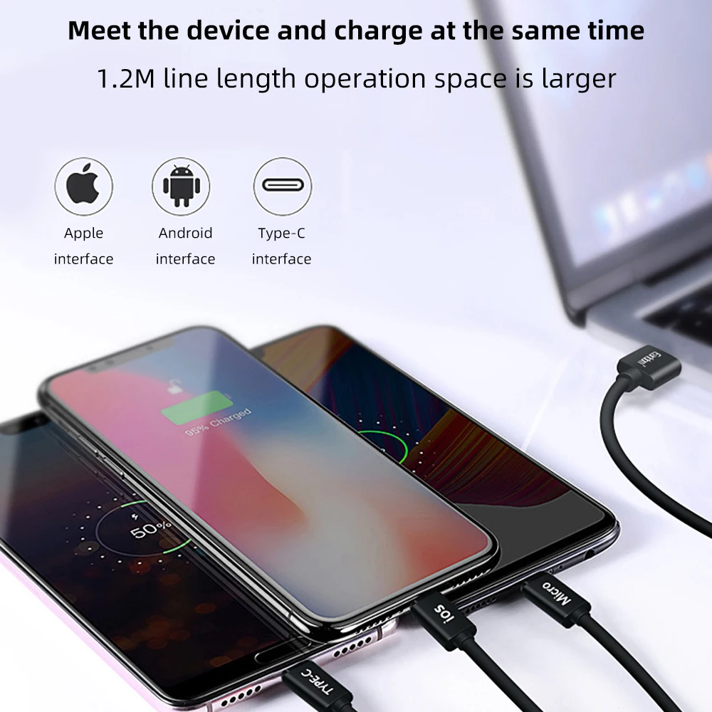 FDBRO Новое 3 в 1 быстрое зарядное устройство Micro usb type C зарядный кабель для телефона 7 Plus 8 XS Micro USB кабель для мобильного телефона