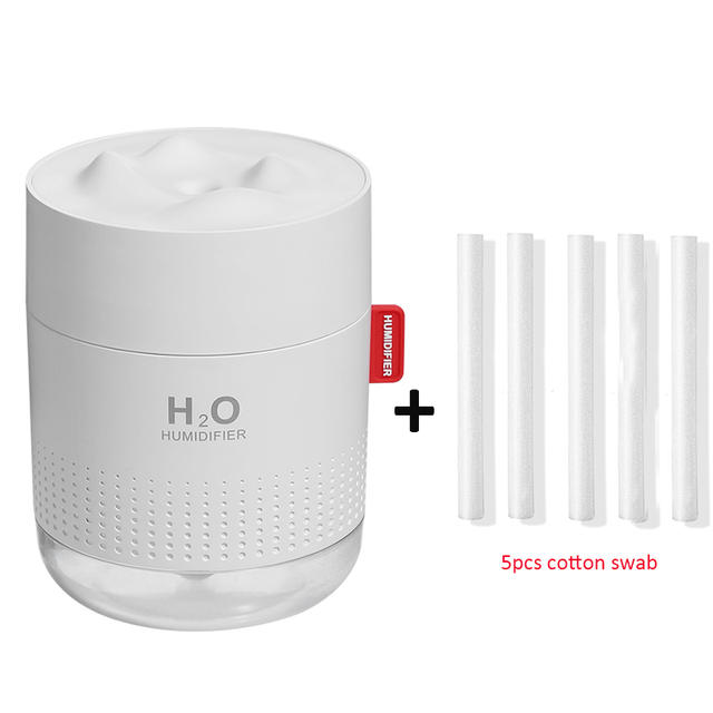 Ultrasonic Humidifier 500ML Snow Mountain H2O USB Aroma Air Diffuser With Romantic Night Lamp Humidificador Difusor