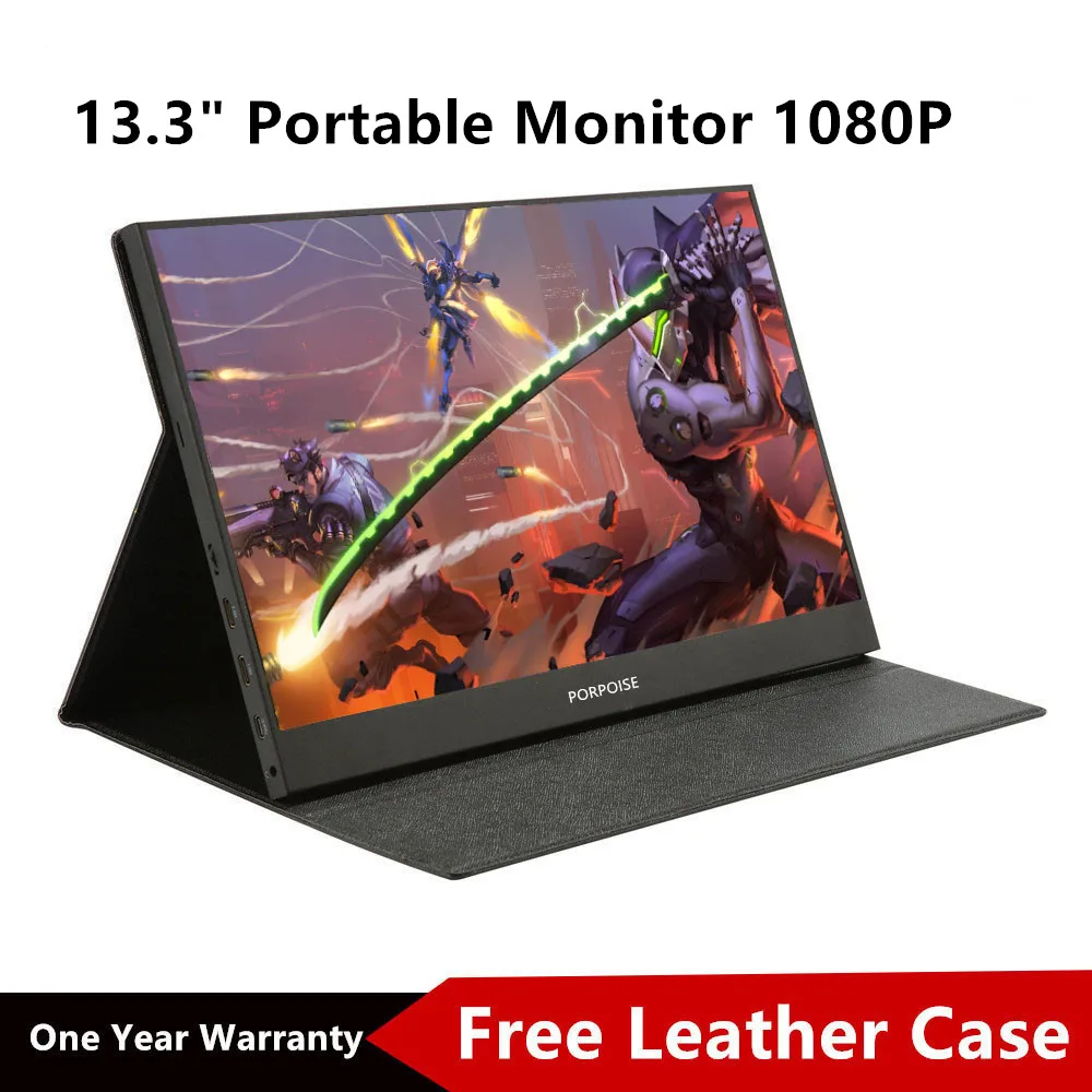 

13.3"Portable Monitor HDMI Gaming LED IPS Screen Support Mini HDMI PC Laptop, Xbox, Switch PS4 Monitor For PC Gamer