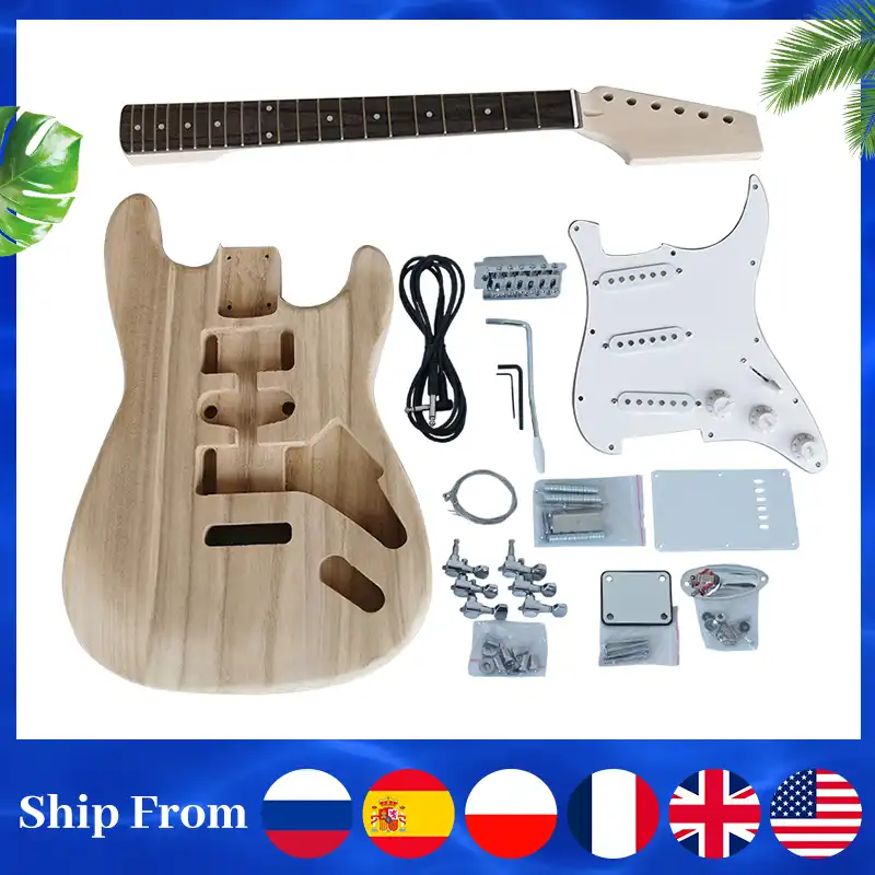 Aiersi Ensemble Complet De Guitare Electrique St Tl En Bois Massif Construction Inachevee Votre Tele Strato Bricolage Aliexpress
