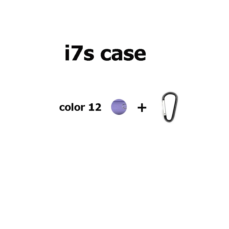 I7S color 12 Bluetooth гарнитура i12 TWS беспроводной футляр для наушников I9s TWS беспроводные наушники i10s tws беспроводные наушники i7S tws силиконовый чехол - Цвет: I7S color 12