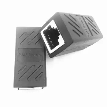 

100pcs Network pass-through head RJ45 connector adapter connector 8P8C shielded Adapter Double Pass To Extend The Network Adapte