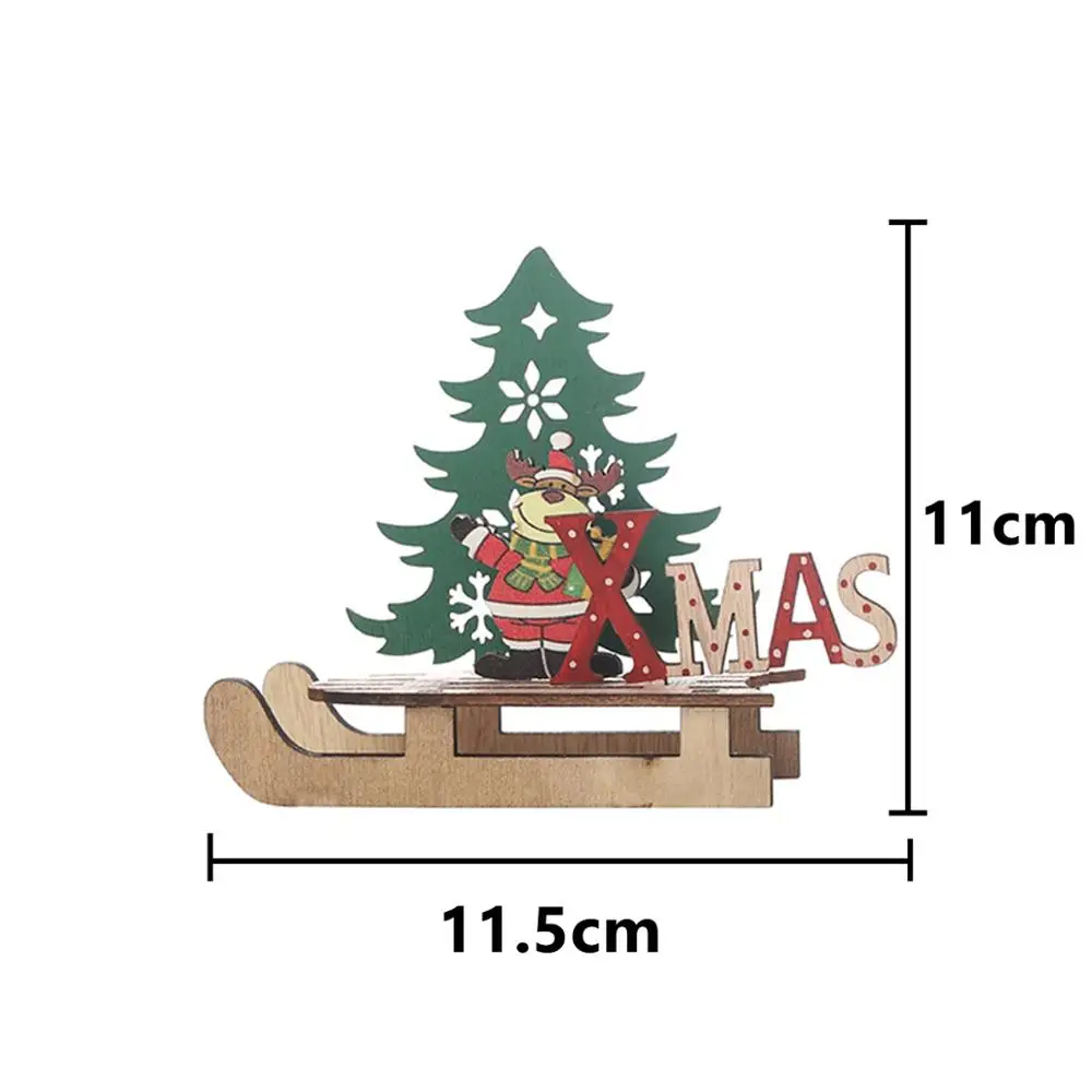 Taoup DIY цветные деревянные елочные украшения Рождественские украшения для дома Рождественские Подвески Noel Санта Клаус DIY ремесла на заказ - Цвет: Xmas Pendant 13