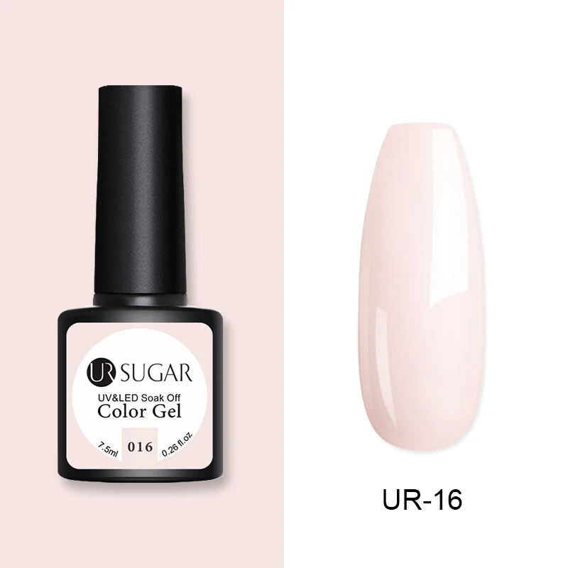 16 Ur Sugar, 7,5 мл, Одноцветный Гель-лак для маникюра, Полупостоянный, Vernis, верхнее покрытие, УФ светодиодный Гель-лак, впитывающий Гель-лак для ногтей - Цвет: 16