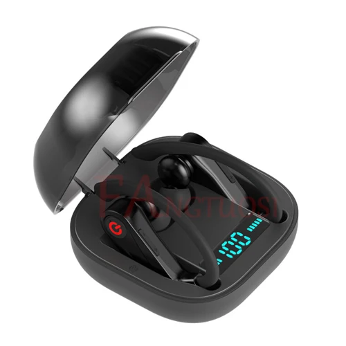 Black FANGTUOSI Новые беспроводные Bluetooth наушники HBQ PRO TWS стерео гарнитура водонепроницаемые наушники-Крючки с микрофоном для samsung - Цвет: Black