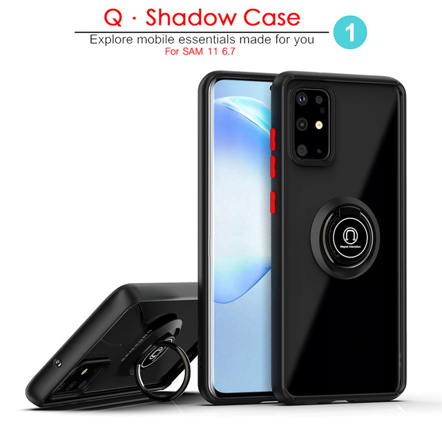 Protection Case For Samsung A40 A50 A51 A71 S20 Ultra S10 Plus Magnetic Ring Bracket Holder Luxury Shockproof Full Cover