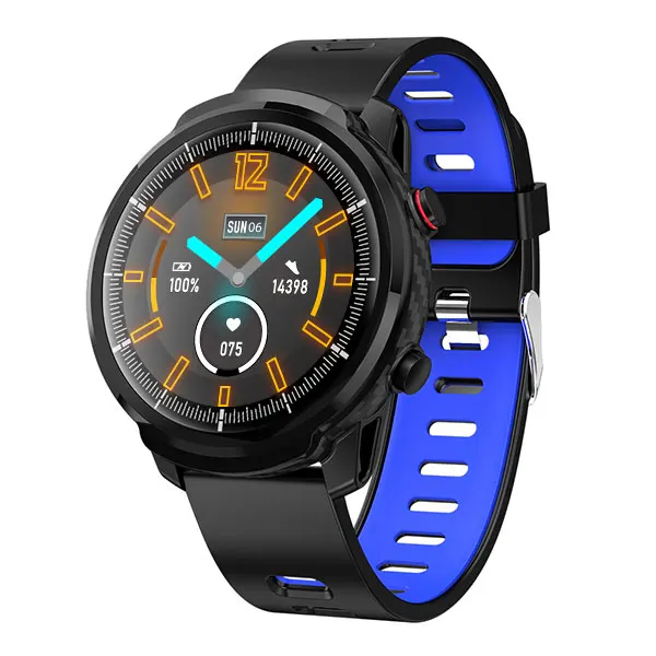 Silicone strap blue Новые L3 Смарт-часы для мужчин и женщин gps водонепроницаемый монитор сердечного ритма для сна несколько видов спорта Поддержка фитнес-трекер для Android IOS - Цвет: Silicone strap blue