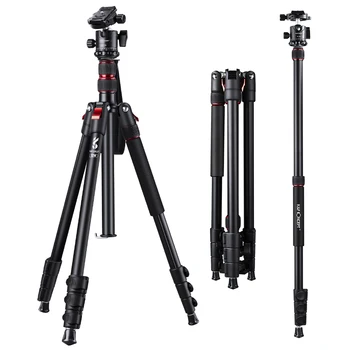 

K&F Concept 79" DSLR Camera Tripods Aluminum Travel Tripod Monopod with 360° Ball Head 1/4" Quick Release Plate for Canon Nikon