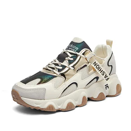 Женские массивные кроссовки на платформе высотой 4 см повседневная