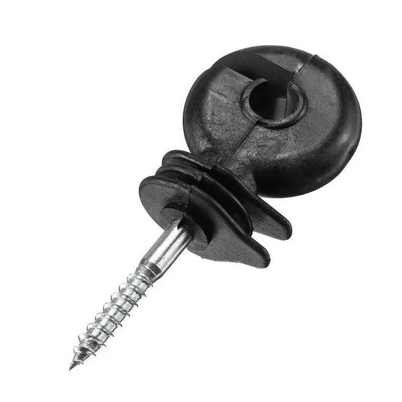 

2019 New High Quality Electric Fence Offset Ring Insulator Fencing Screw In Posts Wire Safe 50pcs