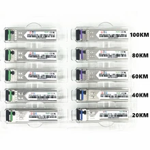 LC SFP волоконно-оптический модуль 1,25G LC 20/40/60/80/100 км 1310/1490/1550nm одиночный волоконный SFP оптический модульный приемопередатчик для ONU OLT