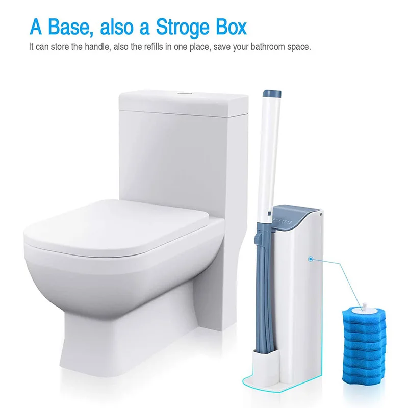 Bathroom Disposable Toilet Brush Set Long Handle No Dead Angle Cleaning Brush Holder WC Bathroom Accessories Cleaning Tool toilet brush set toilet brush holder