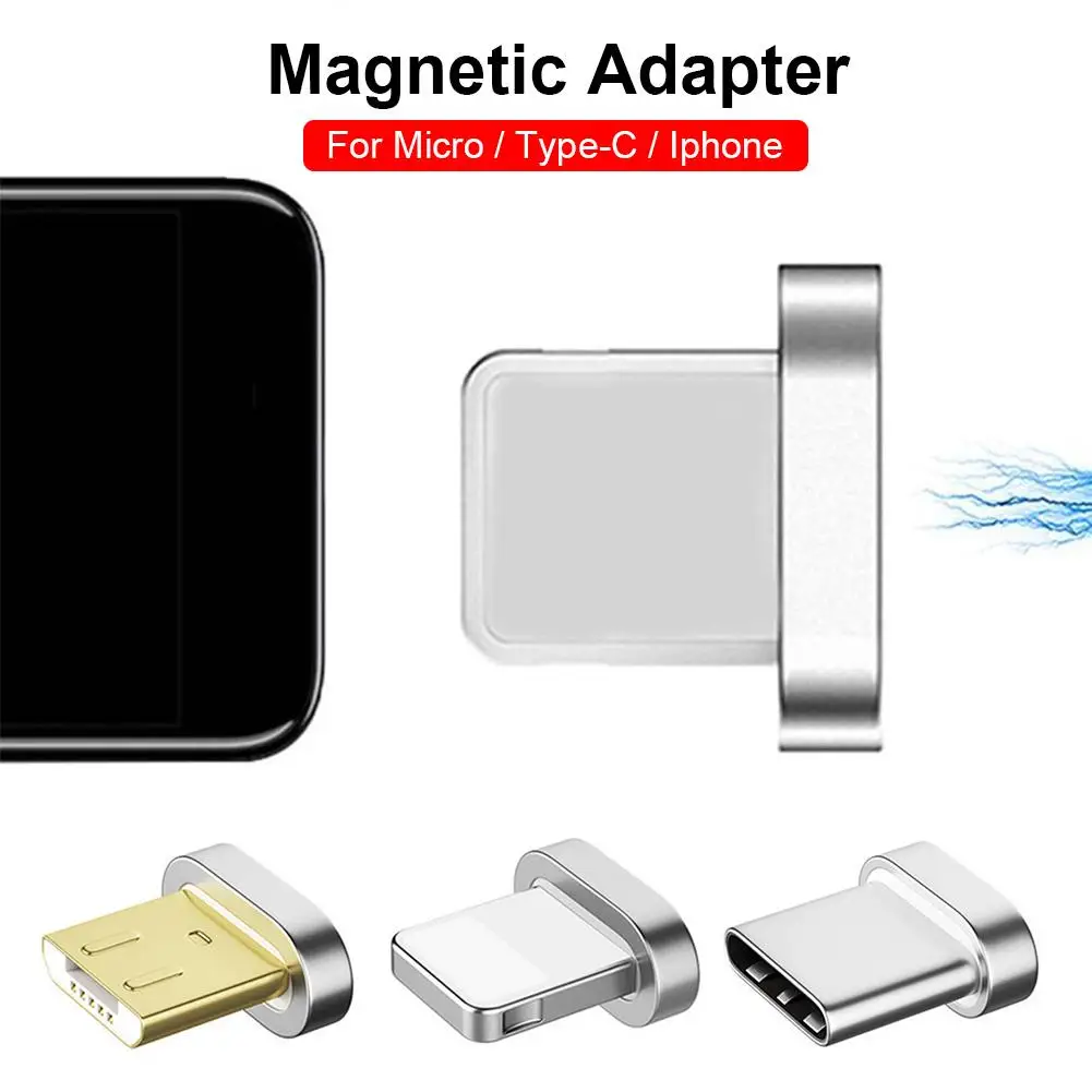 3 в 1 Магнитный Micro USB разъем кабель для передачи данных адаптер Micro USB/type-C/для iPhone зарядный кабель замена передачи разъем