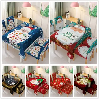 

1 Pcs Table Cloth Polyester Fiber Table Cover Bells Pattern Tablecloth Waterproof Home Textile Products Christmas Decoration