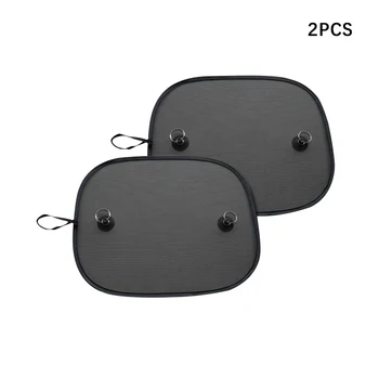 

2pcs Car Sun Shades Rear Window Sunshades Cover Mesh Visor Shield Screen Interior UV Protection with Suction Cups