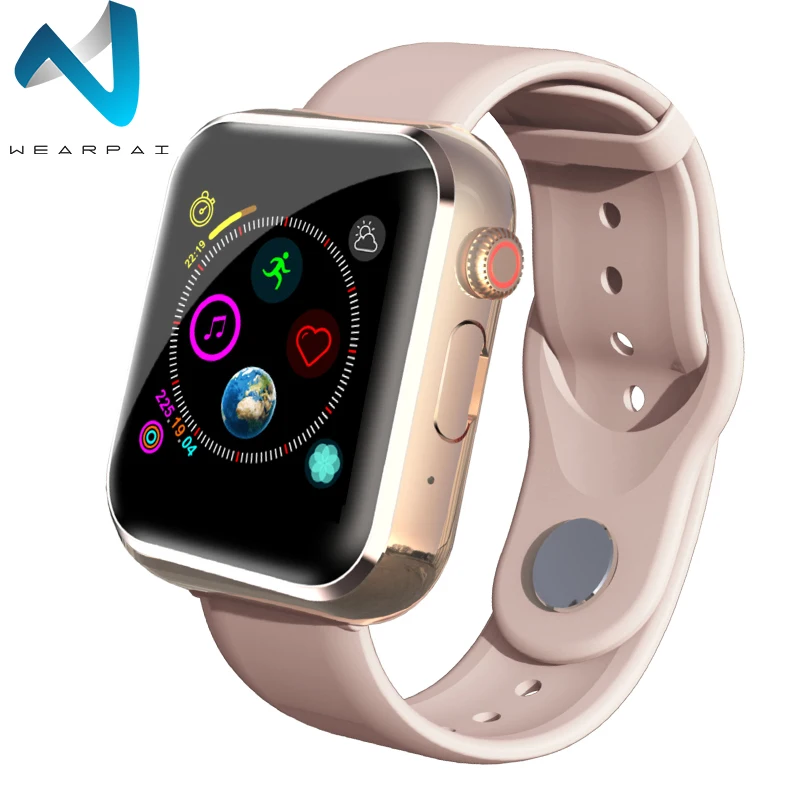 Wearpai Bluetooth Смарт часы KY001 телефон с камерой Sim TF карта Android Смарт часы телефонный звонок браслет часы для Android IOS - Цвет: WP-KY001-GD