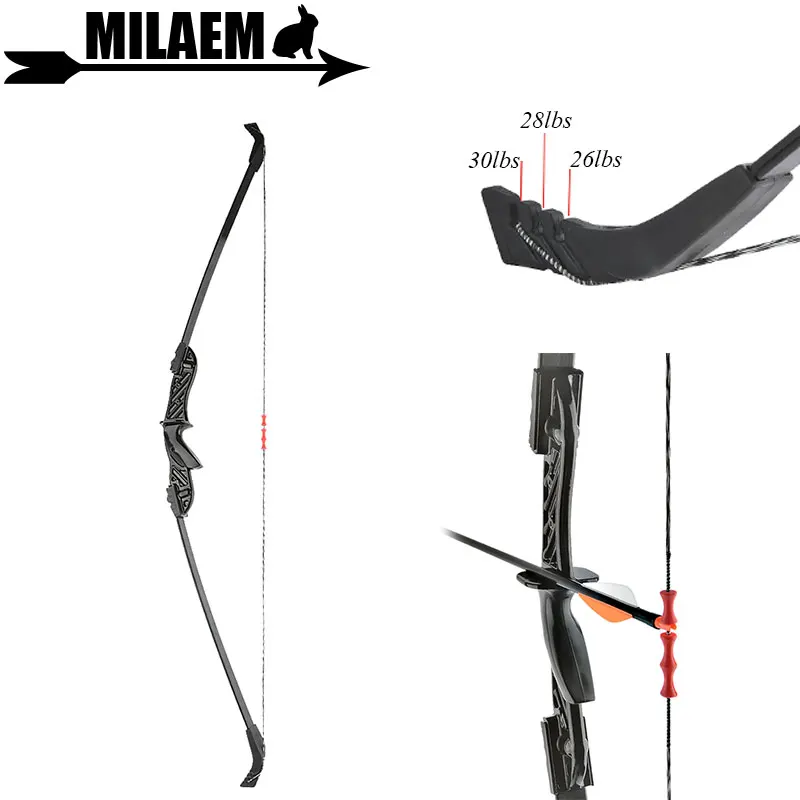 

53inch Youth Archery Recurve Bow 26-30lbs Adjustable Aluminum Beginner Kids RH LH Shooting Accessories