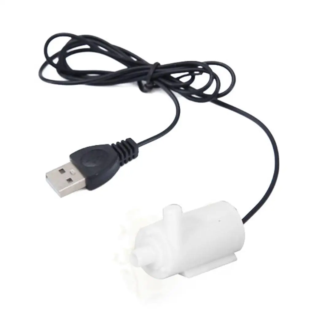 Питаемые через USB порт Micro подводный водяной насос мини водяной для аквариума, фонтан насос для 1A аквариум 3L/мин фонтан 3 м