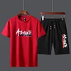 Men's Tracksuit Summer Clothes Sportswear Two Piece Set T Shirt Shorts Brand Track Clothing Male Sweatsuit Sports Suits Husband ► Photo 3/6