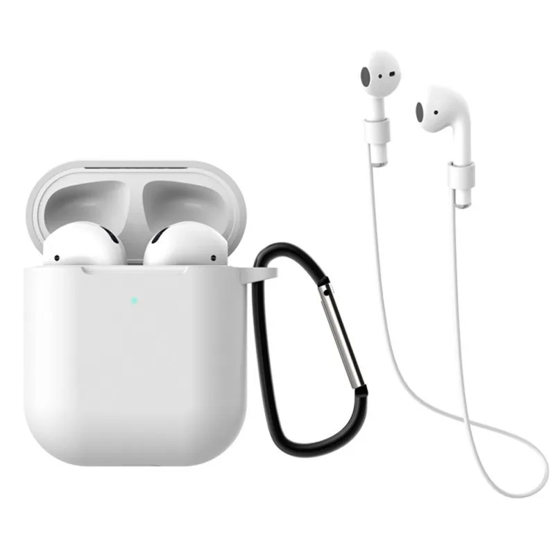 

Top High-quality Durable Wear-resistant Multi-function 3-in-1 Silicone Headphone Case Cover With Keychain For AirPods2